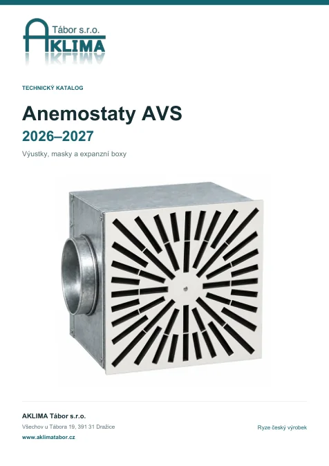 Titulní strana: Technický katalog AVS